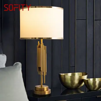 SOFITY עכשווי מנורת שולחן LED בציר פשוט יצירתי יוקרה ליד המיטה שולחן האור בבית בסלון עיצוב חדר השינה