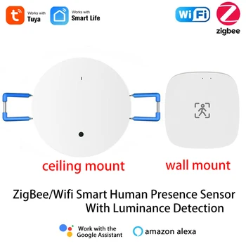 Wifi/ZigBee נוכחות אנושית חיישן תנועה עם בהיקות/המרחק זיהוי,5V/110V/220V Tuya חכם החיים,אוטומציה ביתית