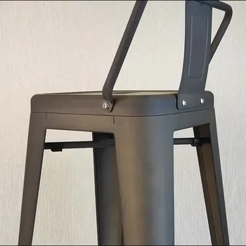 Y-17 מדף תעשייתי שרפרף בר הכיסא חלב תה חנות כיסא מסעדה בר מתכת כיסא ברזל יצוק כסא בר בר