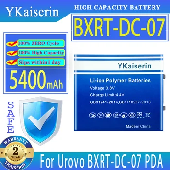 YKaiserin 5400mAh החלפת הסוללה BXRTDC07 על Urovo BXRT-DC-07 מחשב כף יד דיגיטלי Bateria