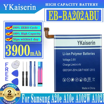 YKaiserin סוללה EB-BA202ABU עבור Samsung Galaxy A20e SM-A202F/DS SM-A202F 3900mAh מלא קיבולת Li-פולימר Akku + כלים