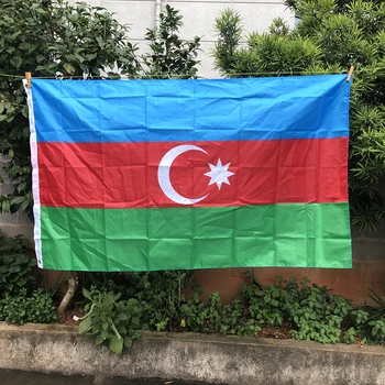 Z-ONE דגל אזרבייג ' אן דגל 90 x 150cm פוליאסטר תלוי דגל הביתה פנימי חיצוני עיצוב באנר
