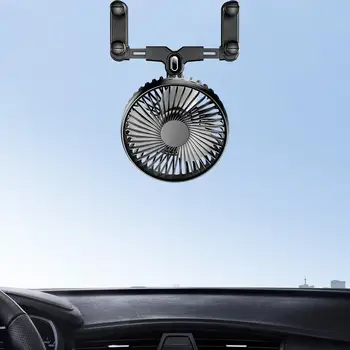 אוהדי מכונית 360 מעלות רוטרי רכב התקנה קלה עמיד אביזרי הקרוואן מתכוונן זרימת אוויר מאוורר רכב חשמלי מאוורר