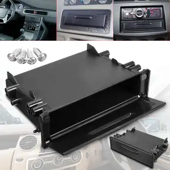 אוניברסלי המכונית השחורה תיבת אחסון יחיד דין נגן תקליטורים Dash/רדיו סטריאו לרכב מתקן אחסון כיס-קיט