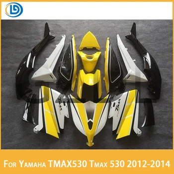 אופנוע fairing ערכת גוף פלסטיק עבור ימאהה TMAX530 2012 2013 2014 אביזרים גוף מלא, לבן, צהוב כיסוי