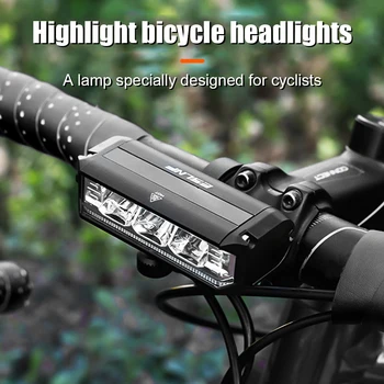 אופניים הכידון אור סגסוגת אלומיניום בהירות גבוהה אופניים פנס פנס מסוג-C נטענת USB רכיבה על אופניים אביזרים