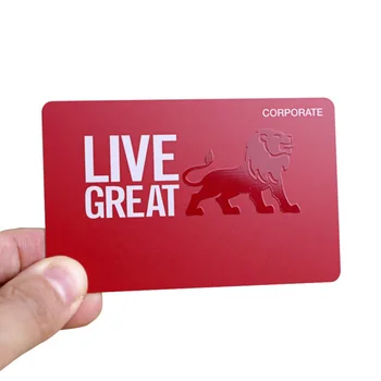 אישית ברורה במקום UV Ggraphic עיצוב הדפסה אדום פלסטיק PVC כרטיס ביקור