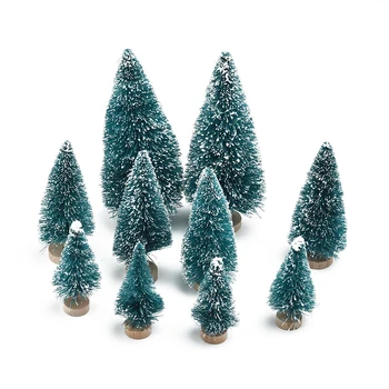 אמנות יפה באיכות גבוהה מלאכותי מיני עץ חג המולד אביזרים שלט מתנה עיצוב הבית עץ אורן, עץ הבסיס זר