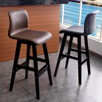 אמריקן מונה כיסאות גבוהים מעור ארגונומי מטבח מודרני Midcentury כסאות גבוהים יהירות המחשב Taburete אלטו רהיטים