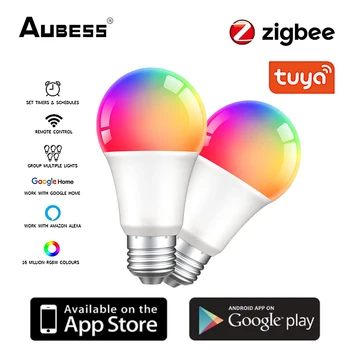 בהירות חכם הנורה שינוי צבע חכם הנורה E27 110v 220v E27 Led אור תואם אלקסה הבית של Google