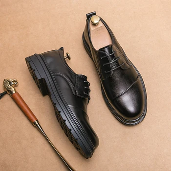 בסגנון בריטי גברים אמיתיים נעלי עור ללא תלוש עבודה של גברים עסקי גברים נעלי של רשמיות נעלי נשף גברים של נעלי חתונה