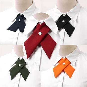 בסגנון יפני אחיד JK עניבת פרפר צבעוני של נשים חולצות עניבת הפרפר 