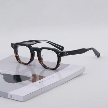 בסגנון יפני אצטט כיכר משקפיים אצטט מסגרות גברים אופנה שחור מרשם קלאסית Handamde משקפיים משקפי 527