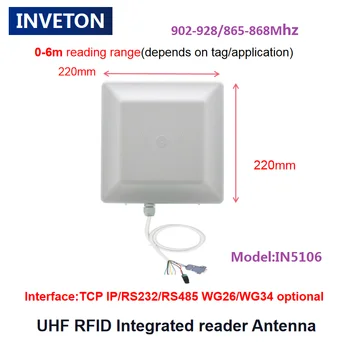 בקרת גישה 6m RS232 RS485 Wiegand34 8dbi עגולה אנטנה לטווח ארוך UHF RFID קורא כרטיסי לניהול הרכב