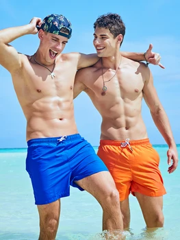 גברים Beachwear אנשים רגילים קצרים ייבוש מהיר באגי זכר בגדי ים אצן אופנה מכנסיים קצרים קצרים חוף משולש רירית GMA1214