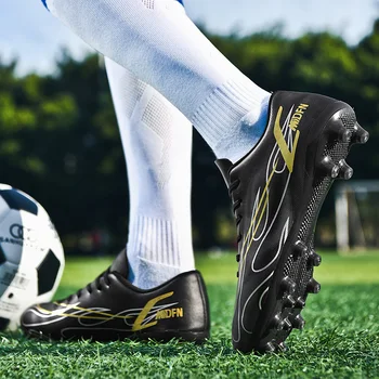 גובה-איכות נעלי כדורגל סי רונאלדו תחרות הכשרה נעליים אנטי להחליק ללבוש עמידים Fustal נעלי כדורגל Chuteira החברה.