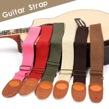 גיטרה רצועת Multi-צבע מתכוונן גיטרה חגורות בד כותנה רצועות גיטרה בס אקוסטית גיטרה חשמלית אביזרים