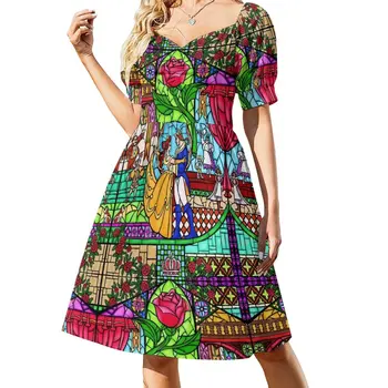 דפוסים של חלון ויטראז ' שמלת שמלת הקיץ יומי שמלות לנשים.