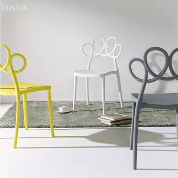 האוכל כיסא מודרני פשוט מסעדה יצירתי משענת הכיסא בבית כסא פלסטיק