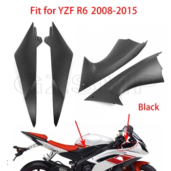 האופנוע ימינה ושמאלה שחור Fairing טנק צד כיסוי תעלות אוויר כיסוי גז לוח ברדס מתאים ימאהה YZF R6 2008-2015
