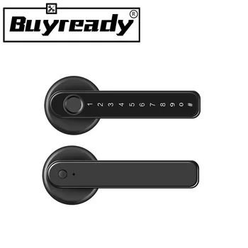 האזנה בחינם TUYA חכם Bluetooth מנעול דלת חדר טביעת אצבע, מנעול חכם ידית הדלת מנעול פנימי לדלת