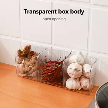 המטבח ארגון תיבת אחסון המקרר תיבת אחסון שקופה אחסון מזון המכיל מקרר דלת צדדית עבור מטבח