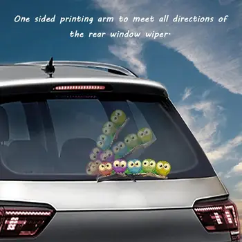 המכונית השמשה האחורית מדבקת חמוד ינשוף אחורי מגב מדבקה על רכב אחורי מגבים הפסחא קישוט