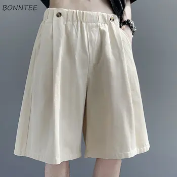 המכנסיים גברים S-3XL מכנסיים וינטג ' טהור אופנת רחוב יפנית בגדי אופנה קיץ אלסטי המותניים רחבים Шорты צבאי שיק