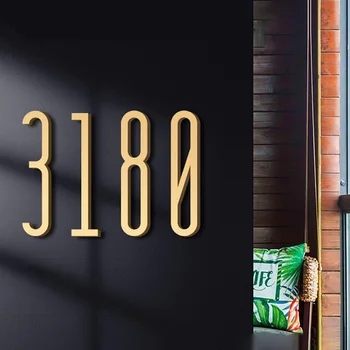 הנורדית בסגנון מודרני דבק עצמי הדלת כתובת מספר לוח אקריליק תיבת הדואר סימן מספר החדר במלון בית מספר לוחית הרישוי.