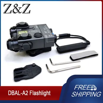 הנשק מתכת DBAL-A2 תאורת LED אדום IR לייזר טקטי ציד תאורה חיצונית מתאימה 20mm