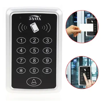 הסיסמה מקלדת מערכת פתיחת דלת כרטיס RFID מזהה בקרת גישה פתיחת דלת נעילת דלת היציאה מתג