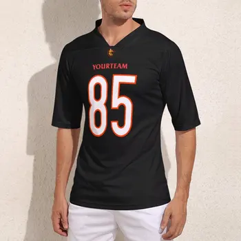 העיצוב שלך סינסינטי לא 85 שחור חולצות כדורגל Mens בציר רוגבי ג ' רזי התאמה אישית ספורט חולצת כדורגל