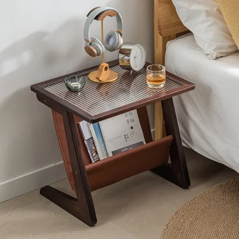 הקבלה פשוטה קפה שולחן עיצוב רב תכליתי מוצק עץ מרובע שולחן הקפה בסלון ספרים Bijzettafel ריהוט הבית