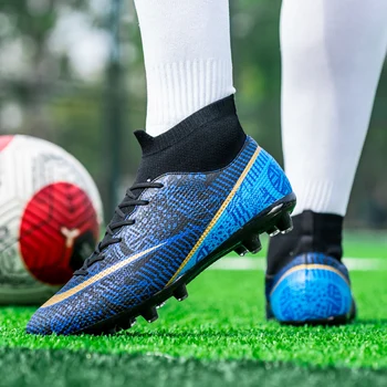 הרלנד נעלי כדורגל פקקים המקורי חיצוני ארוך ספייק Chuteira החברה משובץ כדורגל אתחול הסיטוניים Futsal אימונים נעלי ספורט