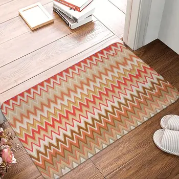 ווג גיאומטריות זיג זג גל שטיחון נגד החלקה המטבח, האמבטיה שטיח לחדר השינה מרפסת קומה דלת הכניסה השטיח השטיח