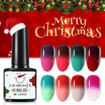 חג המולד Seris 30 צבעי ג 'ל לק קסם טמפרטורת צבע Uv Led ג' ל לק ציפורניים חומר קוסמטיקה איפור