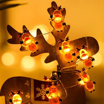 חג המולד צבי צורת קישוט אורות חג מולד קישוט עמיד למים אורות חוטי נחושת מחרוזת אור Led חיצוני המנורה עיצוב