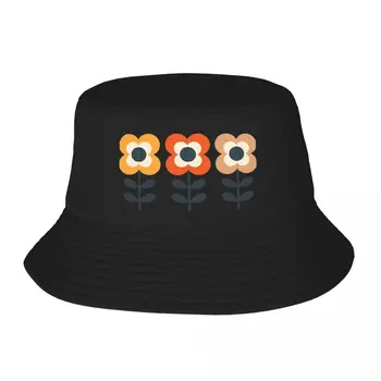 חדש Mod פרחים רטרו צבעים על פחמים דלי הכובע הגברי אבא כובע ילדים הכובע כובעי גברים נשים