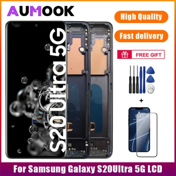 חדש OLED עבור Samsung Galaxy S20Ultra תצוגת LCD מסך מגע דיגיטלית הרכבה, חלקים עבור Samsung S20 אולטרה SM-G988B/DS LCD