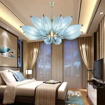 חדש בסגנון סיני הוביל פרח של בננה התקרה נברשות תליון אור Iving חדר האוכל עיצוב הבית תלוי אור הברק גופי