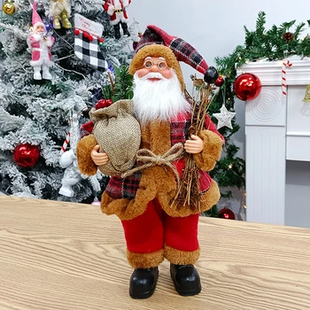 חדש חם מכירת סנטה קלאוס בובה בובה עומדת צעצוע של ילדים מתנה תליון 2023 קישוטי חג המולד קישוט הבית