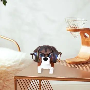 חזיר מחזיק כוסות עץ בעבודת יד מחזיק כוסות מצוירות חמודות עיצוב הביצוע בסדר למשקפיים אחסון מדף עבור המשרד הביתי