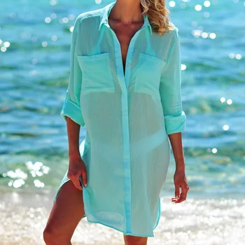 חם 2023 כותנה, טוניקות חוף נשים בגד ים חיפוי-אישה בגדי חוף לכסות Beachwear שמלת מיני סעידה de Praia