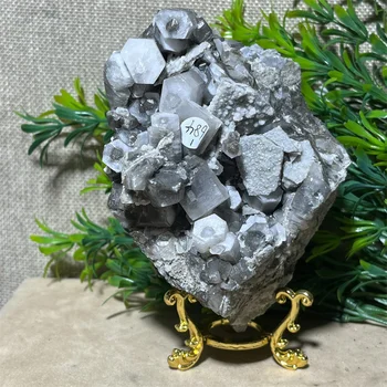 טבעי משושה קלציט קריסטל גולמי דגימה אבן קוורץ באיכות גבוהה היופי מינרלים רייקי ריפוי קישוט הבית +עמוד