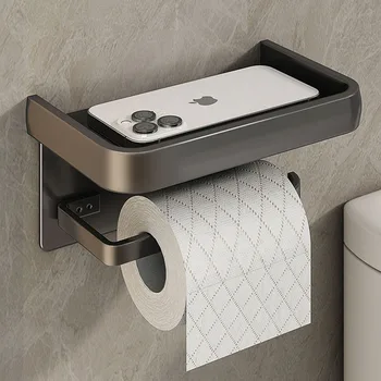 טואלט בעל קיר רכוב מחזיק נייר טואלט לשירותים לאסלה אביזרי אמבטיה נייר מגבת בעל טלפון