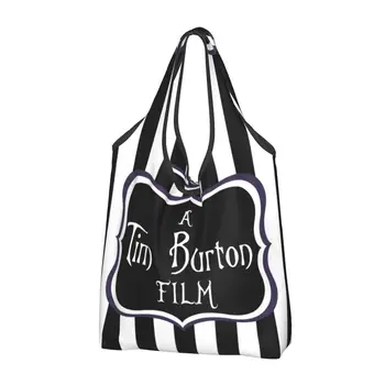 טים ברטון סרט מצרכים שקיות קניות מותאמת אישית קונה כתף תיק גדול קיבולת נייד אימה סרט פנטזיה תיק