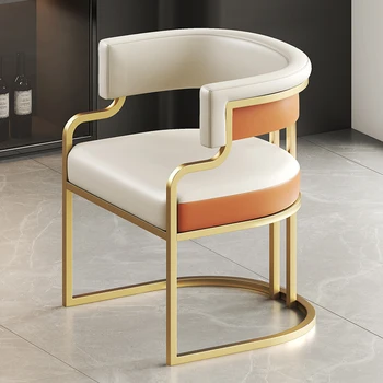 יוקרה במטבח כסאות אוכל פאנקי עיצוב מודרני מינימליסטי מתכת להירגע האוכל כיסאות ארגונומיים Silla Comedor מרפסת ריהוט