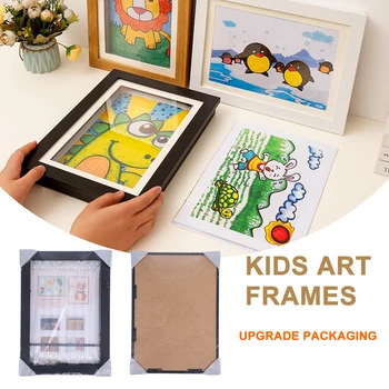 ילדים אמנות מסגרות מגנטיות מול פתח לשינוי Frametory אמנות לילדים מסגרות תמונה, ציור ציורים, תמונות תצוגת עיצוב
