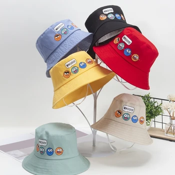 ילדים דלי כובע חדש האביב בנים בנות כובע מצחיק ביטוי חיצוני הקיץ הילדים כובע דיג כובע בסגנון קוריאני 2-6Y