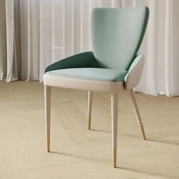 יצירתי משענת יד כסאות אוכל סקנדינבי מינימליסטי חדר אוכל ריהוט מודרני האוכל משענת גב הכיסא רך ספוג כרית כורסא